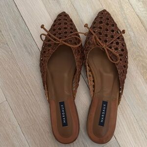 Margaux The Woven Ballet Mule - Saddle - 40.5 (US 9.5) / Wide. Worn twice!